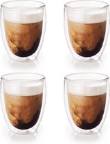 Orange85 Dubbelwandige Glazen - 4 stuks - 300ml - Koffie - Thee - Grote inhoud