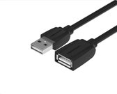 USB A Naar USB A Verlengkabel | Male Naar Female | Zwart | 0.5 Meter