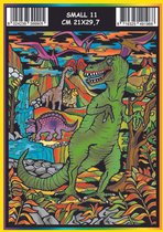 Color Velvet - Kleurplaat T-rex - Zonder stiften