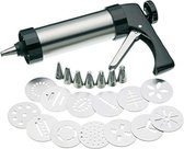 Shatchi Stainless Steel Cookie Biscuit Press & Cake Icing Decorating Gun