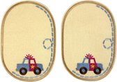 Elleboog Knie Strijk Stukken Patches Politieauto Beige 8 cm / 11.5 cm / Beige