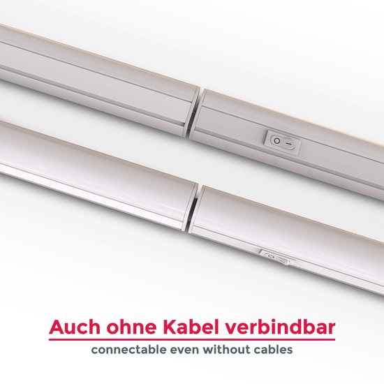 B.K.Licht LED -Strip Küchenbeleuchtung 4 x50cm 4.000K neutralweiß mit