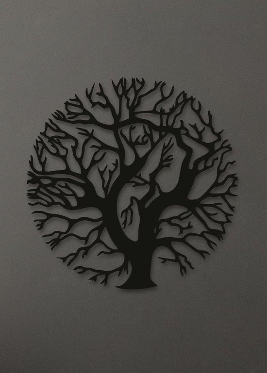 Wanddecoratie | Levensboom rond - XL (80x80cm)