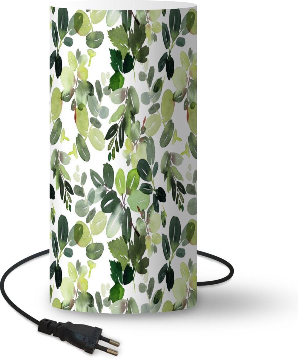 Lamp - Nachtlampje - Tafellamp slaapkamer - Kerst - Planten - Maretak - 54 cm hoog - Ø24.8 cm - Inclusief LED lamp