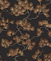 Wall Fabric pine tree black - WF121015