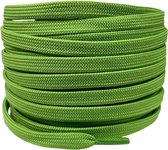 Platte schoenveters 8mm polyester Grasgroen 90cm