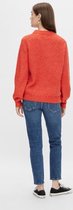 Pieces FENJA LS O-NECK KNIT 17111292 Dames Trui cherry tomato - Maat XS