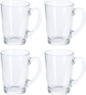 Orange85 Theeglazen met Oor - Koffiemok - Glas - Hittebestendig - Koffiemok - Koffieglas - Latte Macchiato Glazen