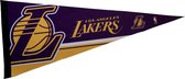 USArticlesEU - Los Angeles Lakers - LA - USA - NBA - Vaantje - Basketball - Sportvaantje - Pennant - Wimpel - Vlag - Kobe Bryant - Wit/Geel/Paars - 31 x 72 cm