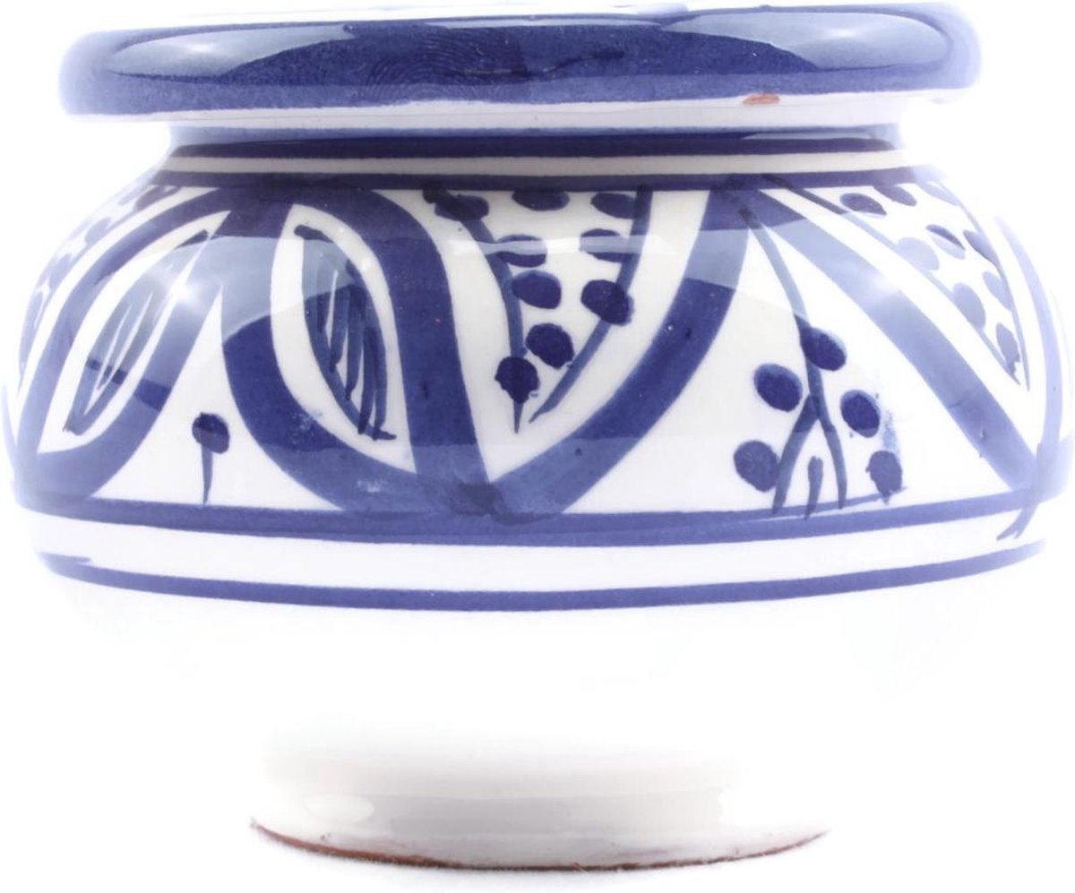 Cendrier marocain - bleu / blanc - H 10 cm Ø 15 cm | bol