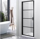 Sanidreams douche taatsdeur zwart 90-200 met gratis SaniDreams Raamwisser