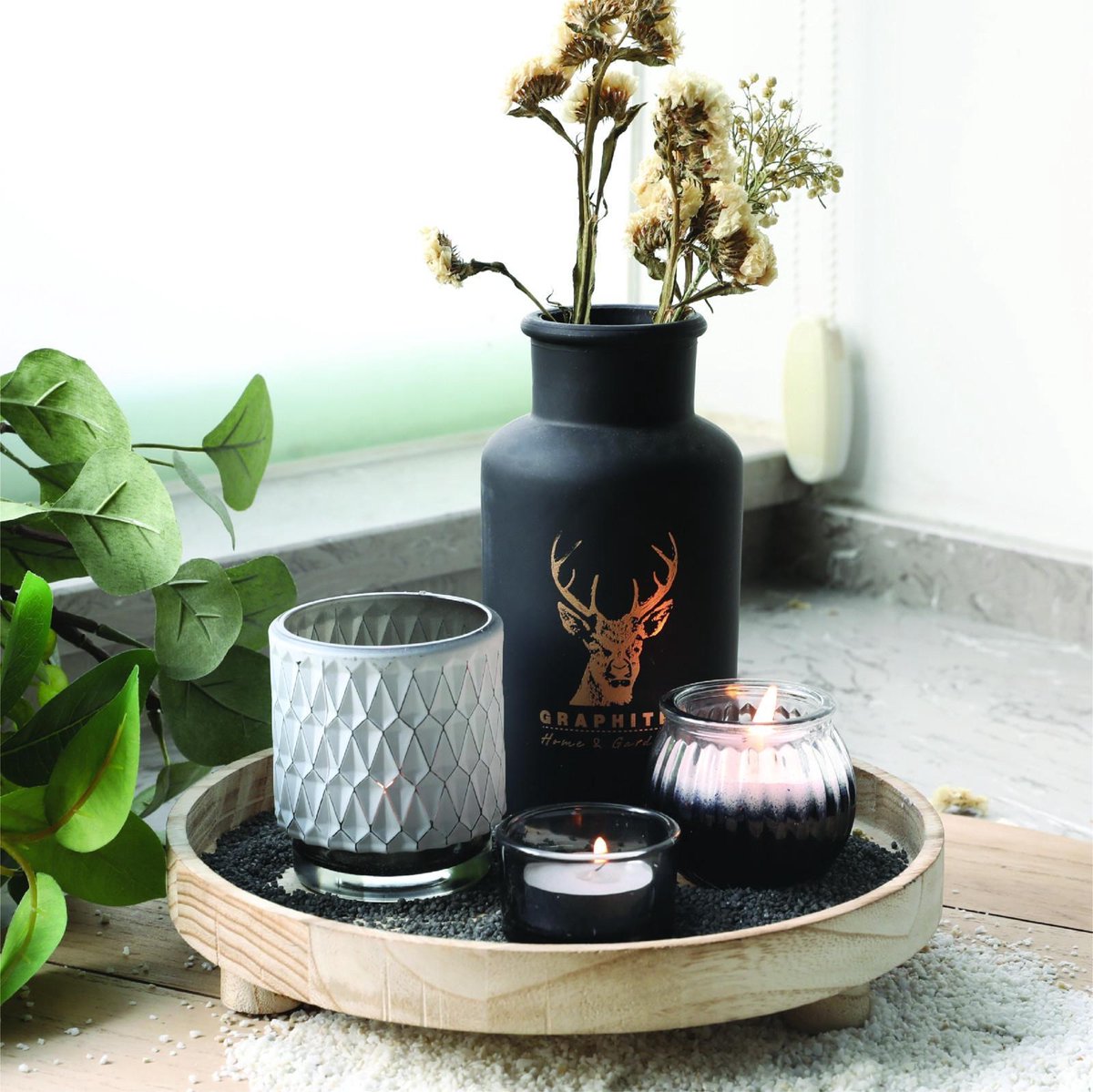 Salontafel set Fall organisch By-Boo 2 delig - Naturel mangohout