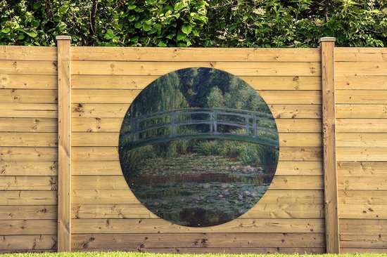 Garden Circle Le Pont Japonais et les Nymphéas - Claude Monet - 150x150 cm - Affiche Ronde de Jardin - Extérieur