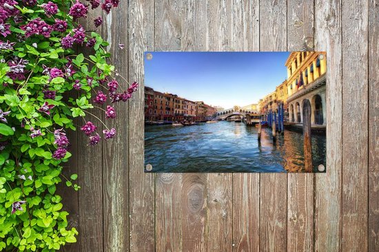 Posters de jardin hors de Venetië - Pont - Italie - 90x60 cm - Toile jardin