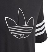 adidas Originals Outline Tee T-shirt Unisex Zwarte 11/12 jaar oud