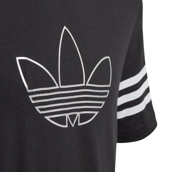 adidas Originals Outline Tee T-shirt unisexe Noir 11/12 ans | bol.com