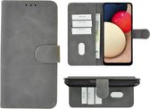 Hoesje Samsung Galaxy A03s - Bookcase - Pu Leder Wallet Book Case Grijs Cover