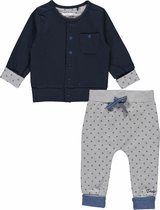 Dirkje Basics Jongens set (2delig) Vestje Blauw en broek Grijs - Maat 68