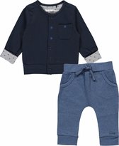 Dirkje Basics Jongens set (2delig) Donkerblauw Vestje en Broek Blauw - Maat 68