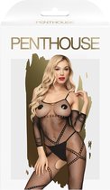 Penthouse Lingerie Under Arrest - Erotische Catsuit - Maat XL - Zwart