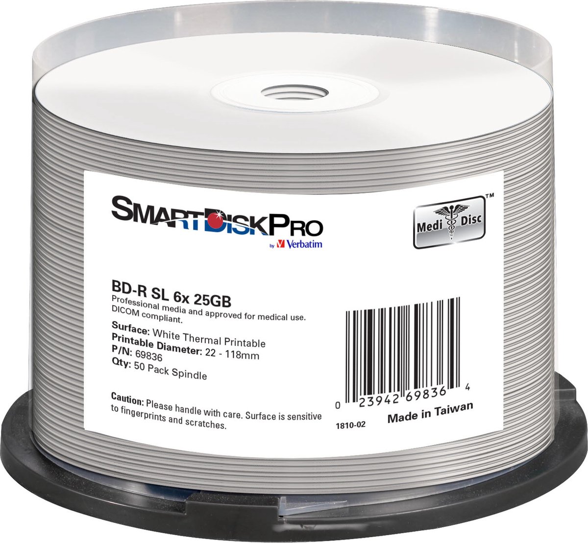 SmartDisk Pro BD-R 25GB 6x Spindel (50x) Wit