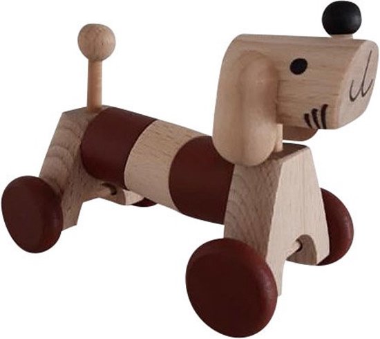O That - Houten Speelgoed - Hond op wielen