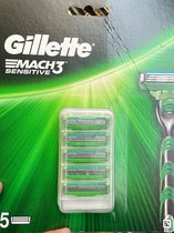 Gillette Mach3 Sensitive - 5 Stuks - Scheermesjes