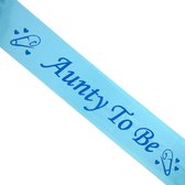 Sjerp met de tekst Aunty to Be blauw - babyshower - genderreveal - sjerp - Aunty to be