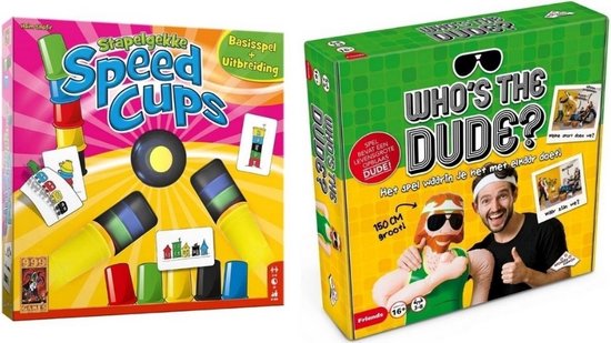 Afbeelding van het spel Spellenbundel - 2 Stuks - Stapelgekke Speedcups - 6 spelers & Who's the Dude?