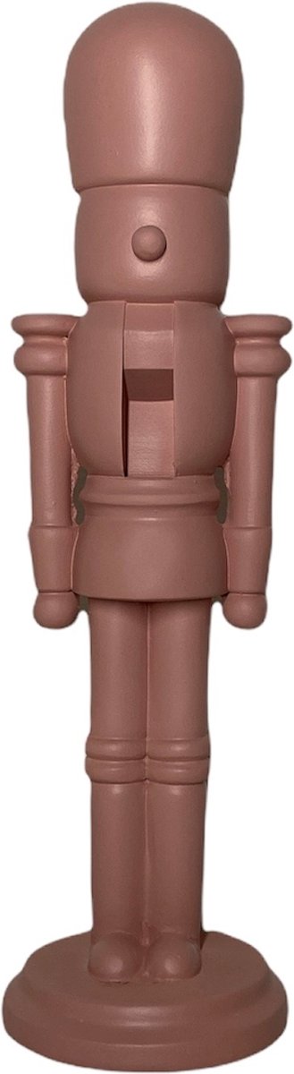 Notenkraker - Ornament - Decoratie - Kerst - Roze - 27cm - ø8 cm - Polyresin