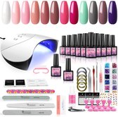 Coscelia - Gellak - UV Nagel Gel Starter Set - 36W UV/LED Nageldroger Lamp - Gel nagels - acryl nagels - gellak starterspakket - gellak set