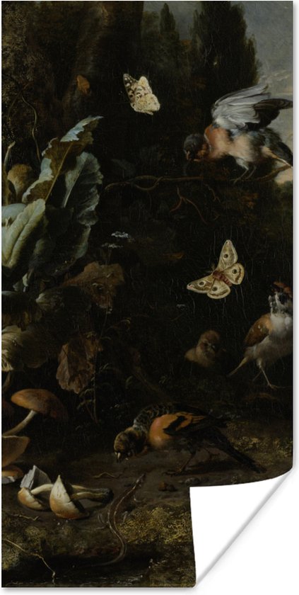 Poster Dieren en planten - Schilderij van Melchior d'Hondecoeter - 20x40 cm