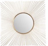 J-Line Spiegel Zonnestralen Metaal/Glas Goud