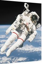 Bruce McCandless first spacewalk (ruimtevaart) - Foto op Dibond - 60 x 80 cm