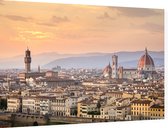 Skyline van Florence in Toscane, Italië - Foto op Dibond - 90 x 60 cm