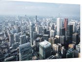 Luchtfoto van de moderne wolkenkrabbers in Toronto - Foto op Dibond - 90 x 60 cm
