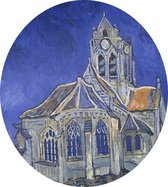 De kerk van Auvers sur Oise, Vincent van Gogh - Foto op Dibond - ⌀ 80 cm