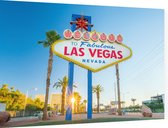 Wereldberoemde welkomstbord van de Las Vegas Strip - Foto op Dibond - 60 x 40 cm