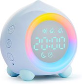 ByLife – Slaaptrainer incl. Nachtlampje voor Kinderen – Kinderwekker – Wake Up Light – Digitale klok – Kleuren Led Lamp – Tijdschakelaar – 8,6 x 7,6 x 8,5 cm