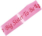 Sjerp met de tekst Big Sister to Be roze - babyshower - genderreveal - sjerp - Big Sister to be