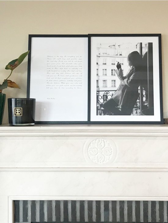 Deknudt Frames Cadre photo S44CF2 - noir, bois, étroit - Dimensions de la photo: 18x24 cm