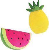 JEMINI Fruity's 2 watermeloen en fruitige ananas kussens +/- 50 cm
