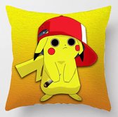 Pokemon Kussenhoes - Pikachu - 45 x 45 cm - Populaire game - Geel