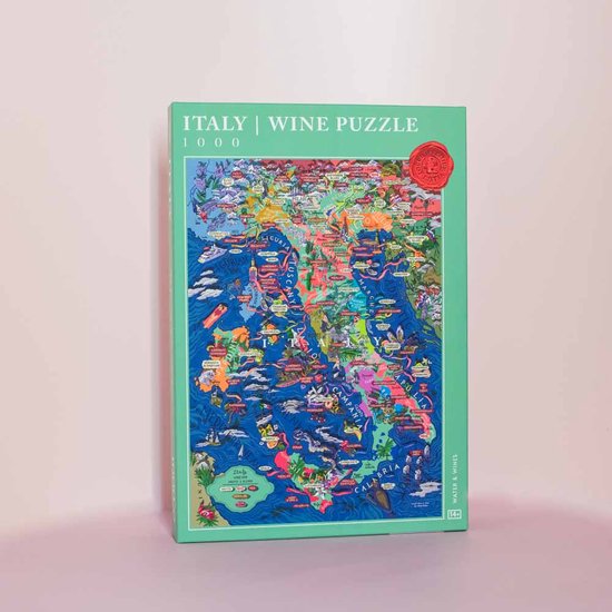 Puzzel Italië wijn - wijnkaart Italiaanse wijngebieden - legpuzzel 1000 stukjes