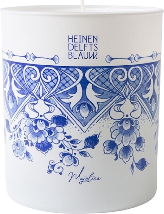 Heinen Delft Bleu | Bougie parfumée Majolique | Souvenir | Bleu de Delft | Hollande