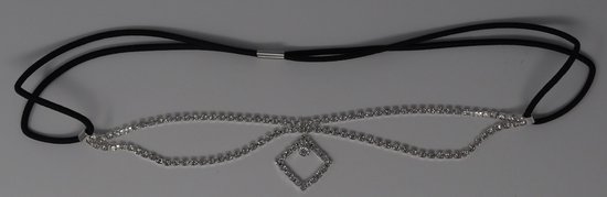 Jessidress®  Haarband met strass Haar ketting - Zilver