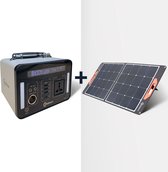 Portable power station 500Wh + opvouwbaar 100W zonnepaneel bundel | Mobisun