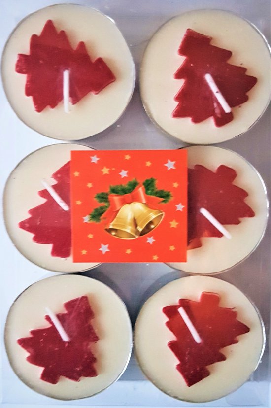 Waxinelichtjes Kerst Vanille geur / Theelichtjes Kerst