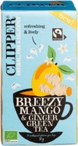 4x Clipper Thee Green Tea Breezy Mango Ginger 20 stuks