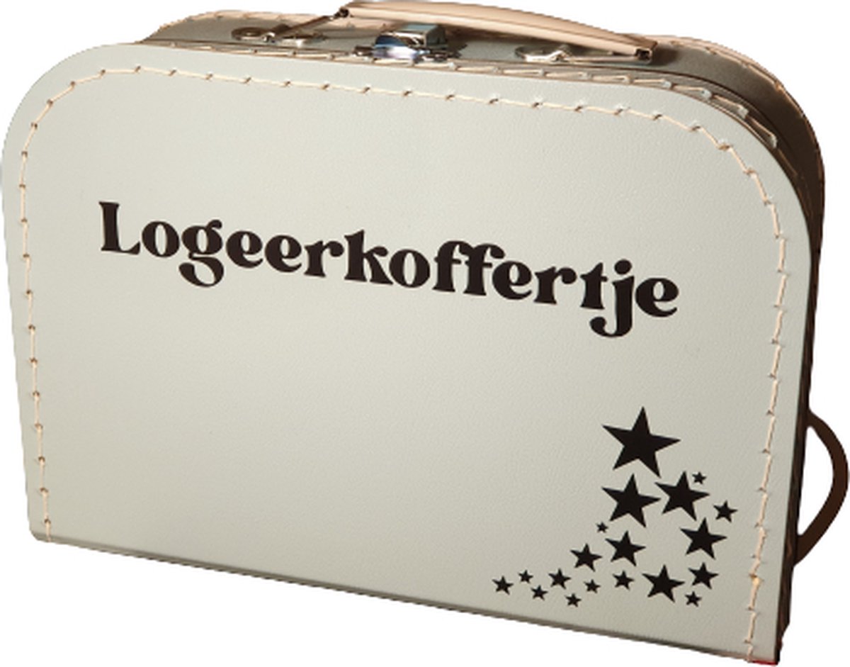 Goedkoopste Kinderkoffertje Logeerkoffertje met sterren licht blauw, 25 cm.